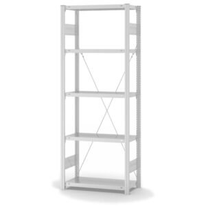 Fachbodenregal Stecksystem, einseitig — ORION PLUS, RAL 7035