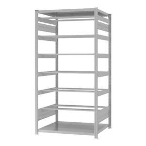 Pendelhefterregal Stecksystem, zweiseitig — ORION PLUS, RAL 7035, Zippel