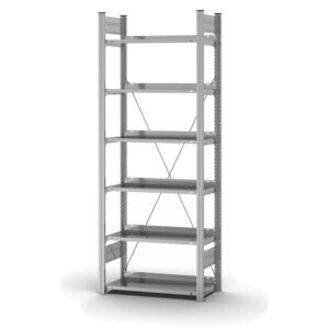 Aktenregal Stecksystem, einseitig — ORION PLUS, verzinkt