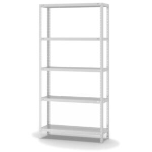 Fachbodenregal Schraubsystem, zweiseitig — Lochwinkel, RAL 7035