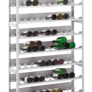 Weinregal Schraubsystem, einseitig — WR, RAL 7035